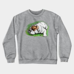 Bulldog Drawing Crewneck Sweatshirt